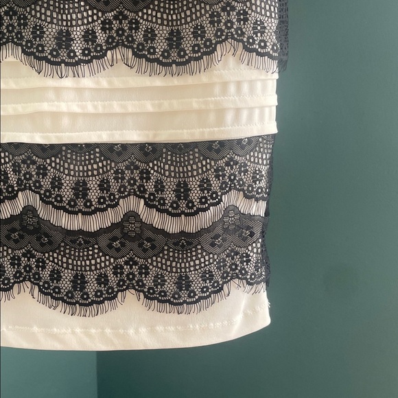 Melrose Black and White Lace Dress - Picture 4 of 5